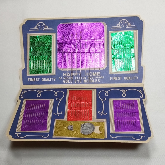 Lot of 3 Vintage Needle Books 2 Happy Home & 1 Stanhome - Picture 5 of 10